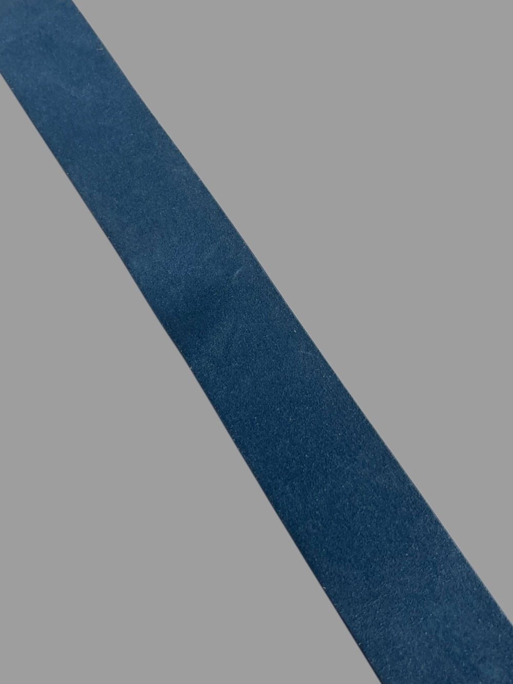 SEZANE Classic Blue Suede Leather Artemis Belt w/ Engraved Gold Brass Buckle - Picture 8 of 14